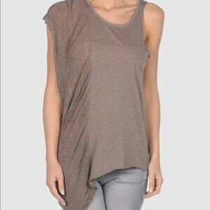 NWOT Raquel Allegra Shredded Asymmetrical Top